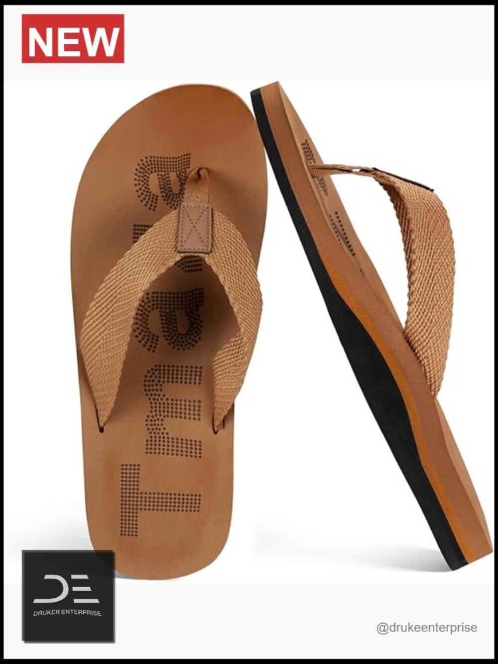 Men's Flip Flops with Arch Support Canvas Sandals for Beach Summer